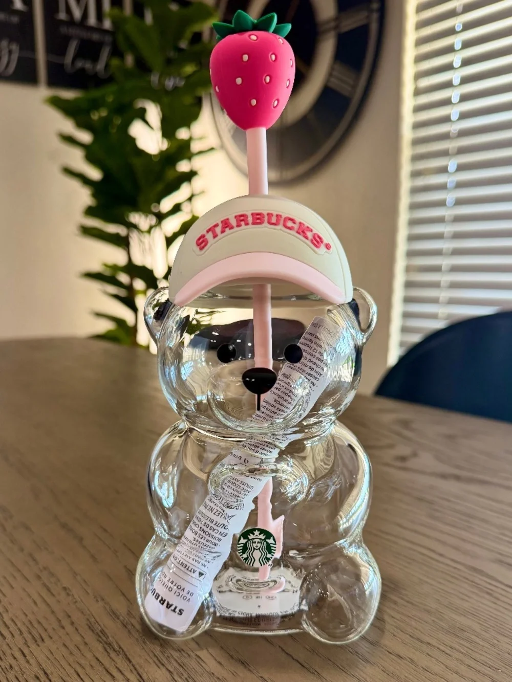 Authentic 2026 Starbucks Glass Bearista™ Cold Cup - Pink Edition